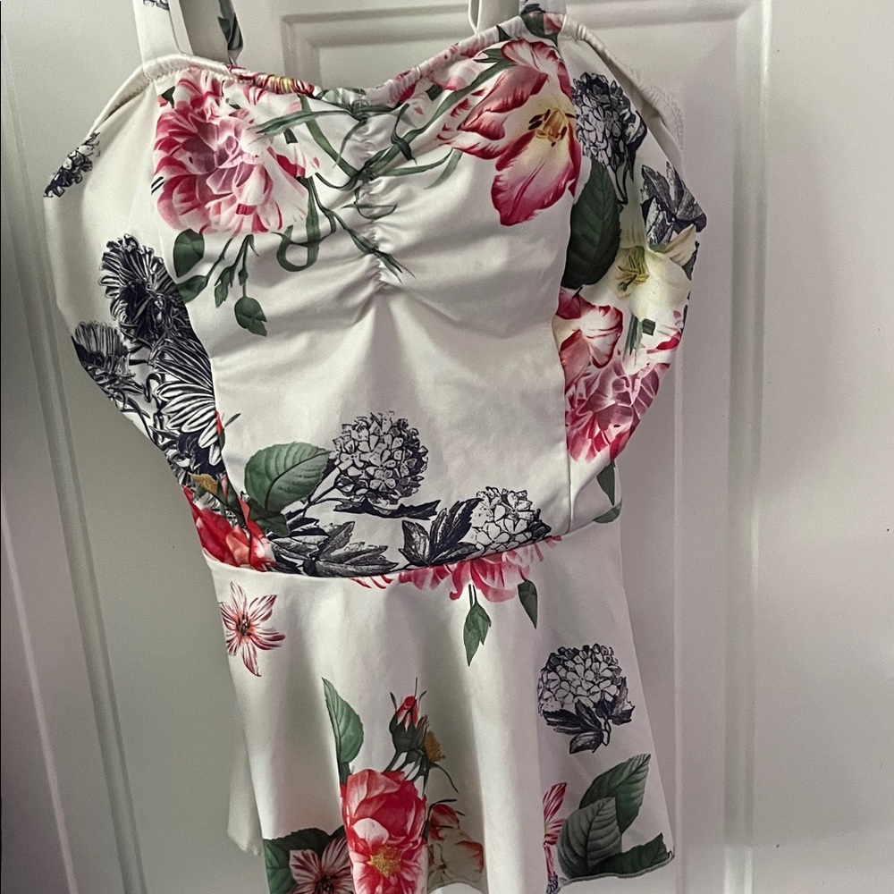 Floral One-Piece Swimsuit Top